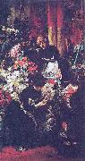 Juan Luna Street Flower Vendor oil painting on canvas